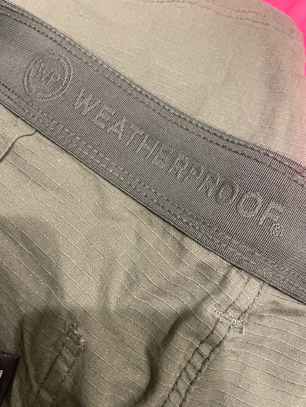Men's Olive Green Utility Shorts - Picture 5 of 6